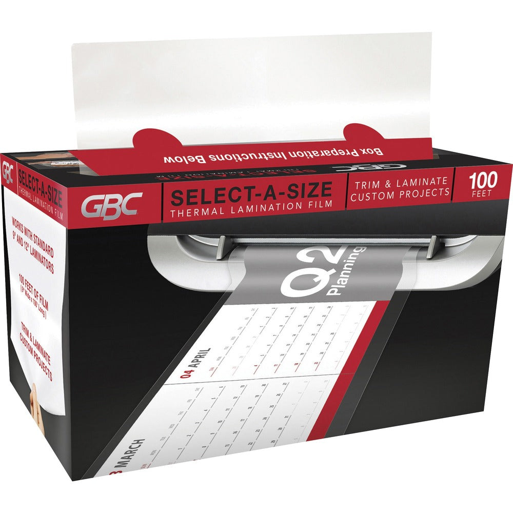 Image of GBC Laminating Roll, Select-A-Size, 3 mil, 9"Wx100'L, Clear