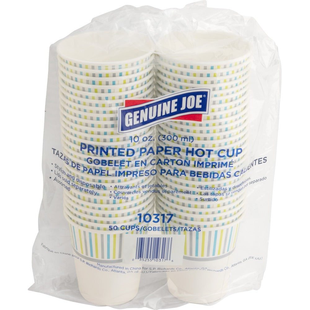 Image of Genuine Joe Paper Cups, Hot, 10 oz, 50/PK, MI