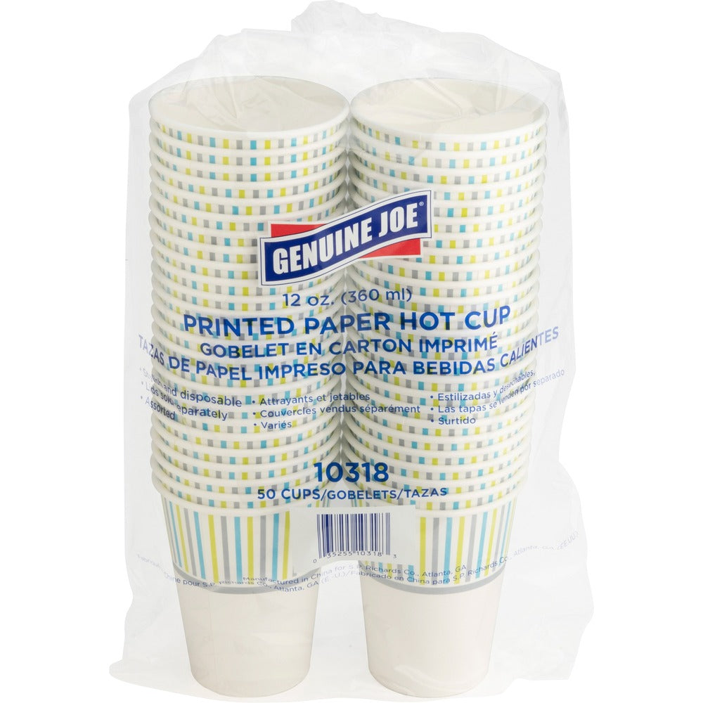 Image of Genuine Joe Paper Cups, Hot, 12 oz, 50/PK, MI