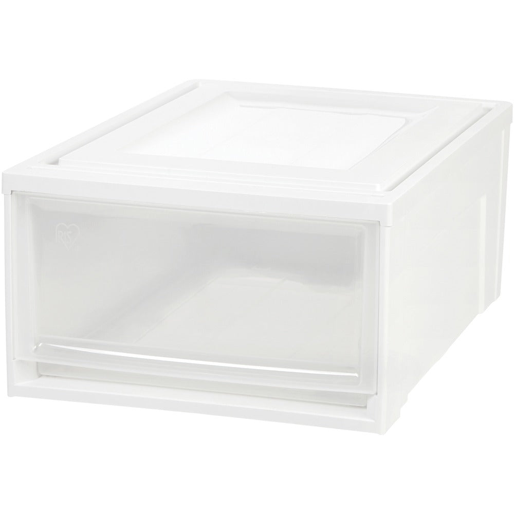 Image of Iris Stacking Drawer, 30.88QT, 15-3/4"Wx19-3/5"Lx9"H, 3/CT, White