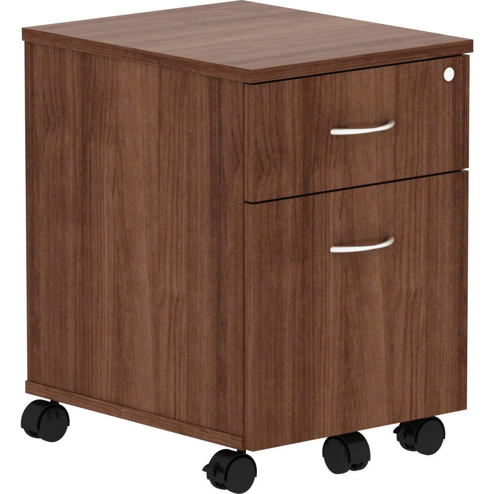 Image of Lorell Pedestal, Mobile, B/F, 15-3/4"x19-7/8"x22-7/8", Walnut