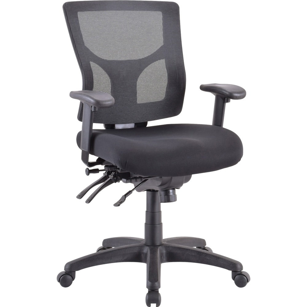 Image of Lorell Executive Chair, Mid-Back, 26-3/4"x26"x39-3/8", Black