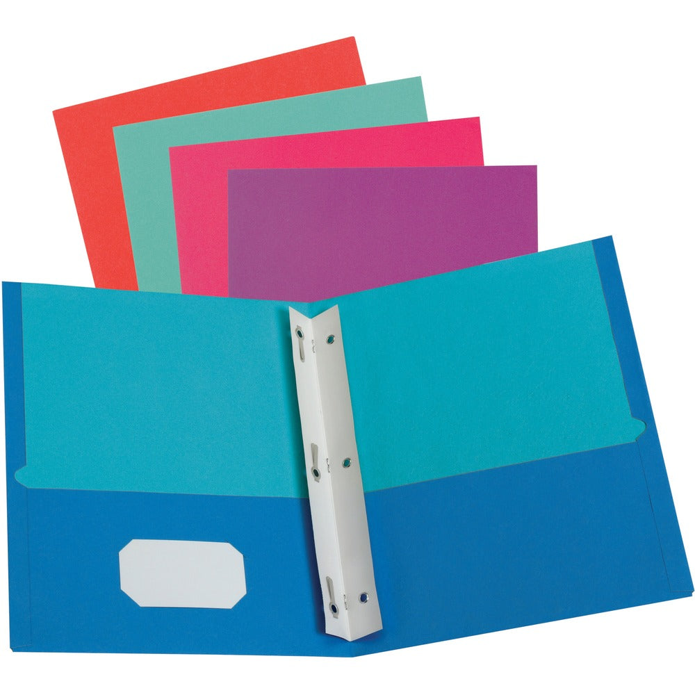 Image of Oxford Folder, Twin-Pocket, Fastener,1/10"x11-3/4"x9-2/5",50/BX,AST