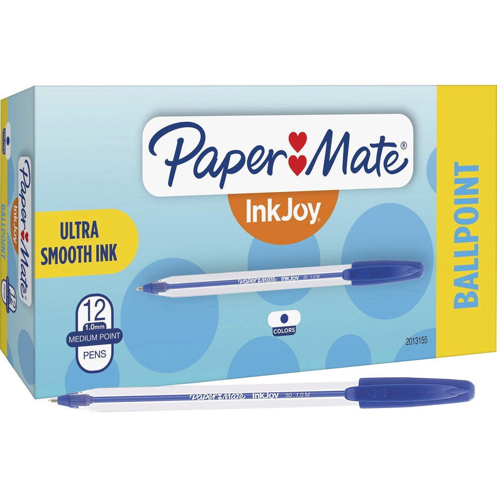 Image of Paper Mate Pens, 1.0mm Medium Point, InkJoy, 50ST, 1 DZ, Blue