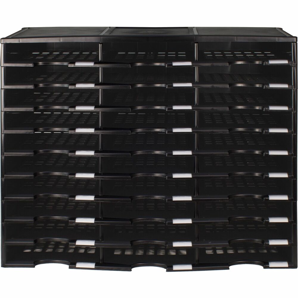 Image of Storex Industries Corporation Literature Sorter, 30 Comp, 14-1/10"Wx31-2/5"Lx25-1/2"H, BK