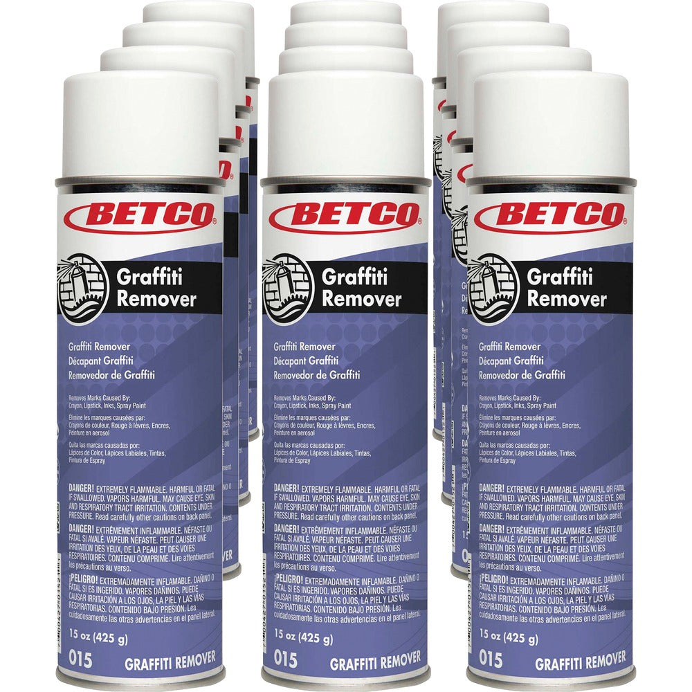 Image of Betco Corporation Graffiti Remover, Spray, Flammable, 15 oz Net Wght, 12/CT