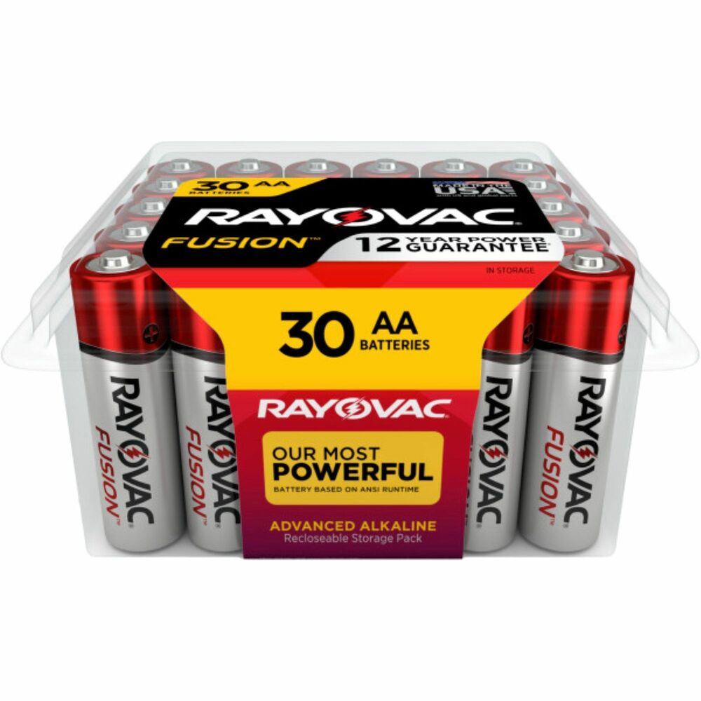 Image of Rayovac Corporation Alkaline Batteries, AA Fusion, Pro Pack, 30/PK, RDSR