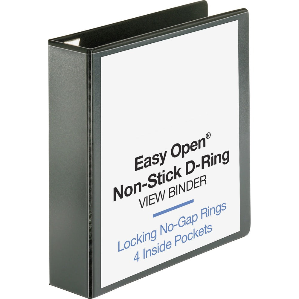 Image of Business Source View Binder, Locking D-Ring, 2" Capacity, Letter, Black