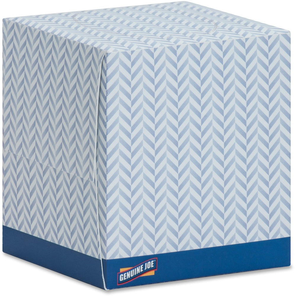 Image of Genuine Joe Facial Tissue, 2-Ply, Cube Box, 85/Box, 1728/PL, White