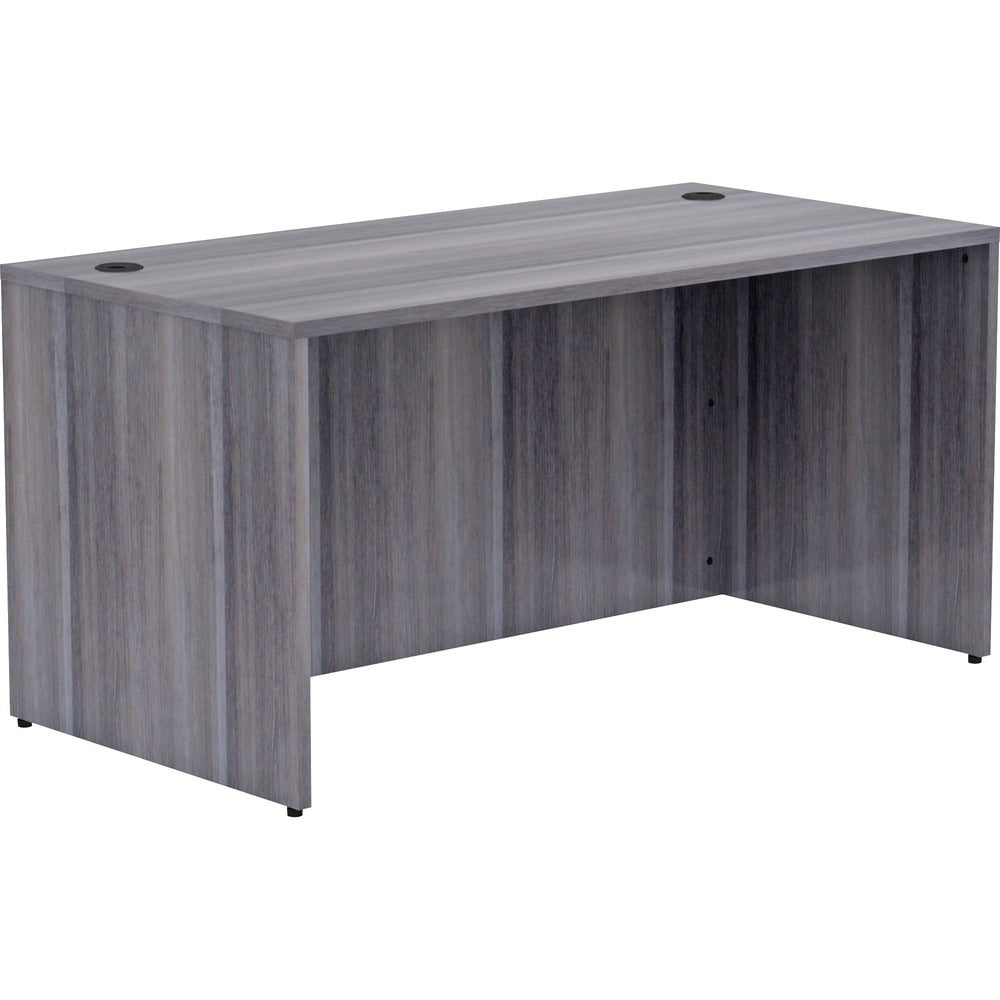 Image of Lorell Desk Shell, Rectangular, 60"x30"x29-1/2", Weathered Charcoal