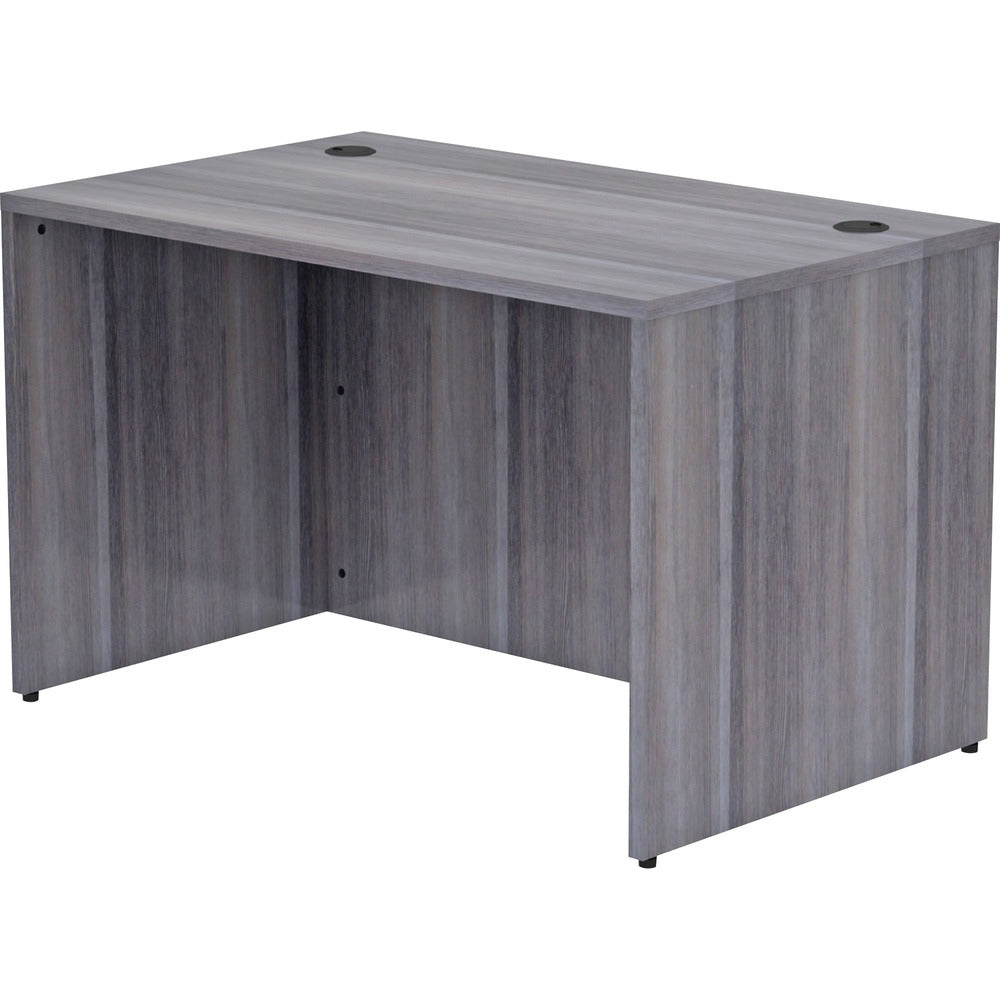 Image of Lorell Desk Shell, Rectangular, 48"x30"x29-1/2", Weathered Charcoal