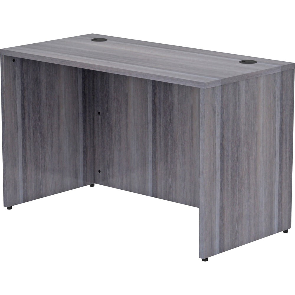 Image of Lorell Desk Shell, Rectangular, 48"x24"x29-1/2", Weathered Charcoal