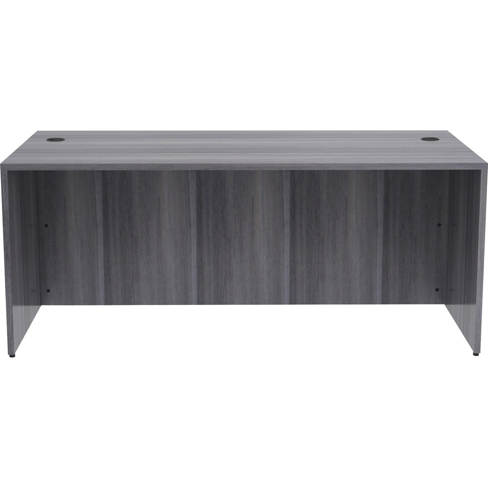 Image of Lorell Desk Shell, Rectangular, 72"x36"x29-1/2", Weathered Charcoal