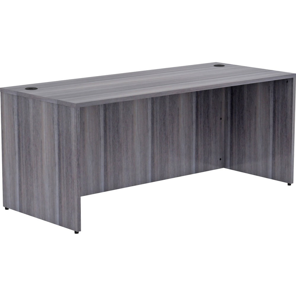Image of Lorell Desk Shell, Rectangular, 72"x30"x29-1/2", Weathered Charcoal
