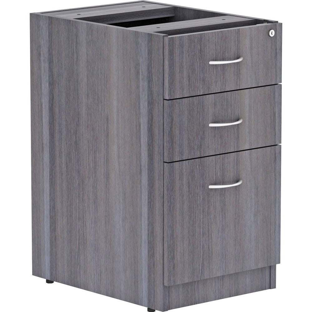Image of Lorell Pedestal,B/B/F,Unfin Top,16"x22"x28-1/4",Weathered Charcoal