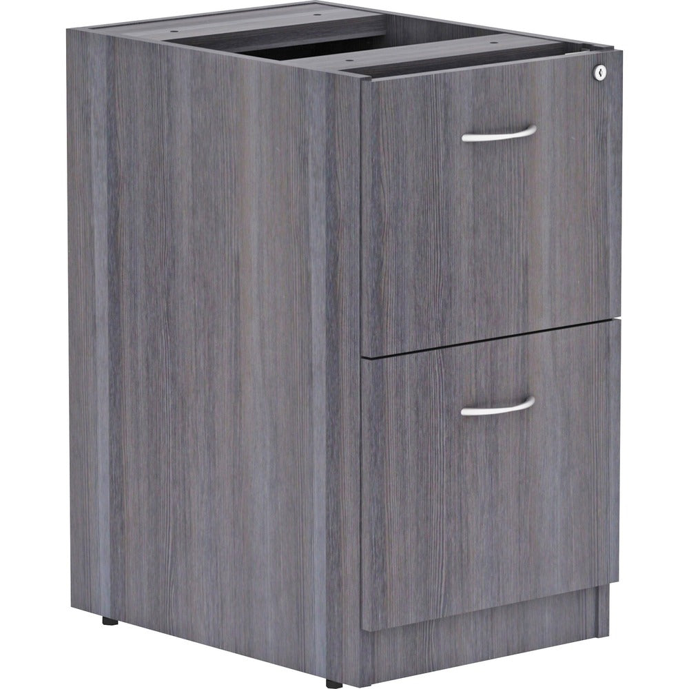 Image of Lorell Pedestal,F/F,Unfin Top,16"x22"x28-1/4",Weathered Charcoal