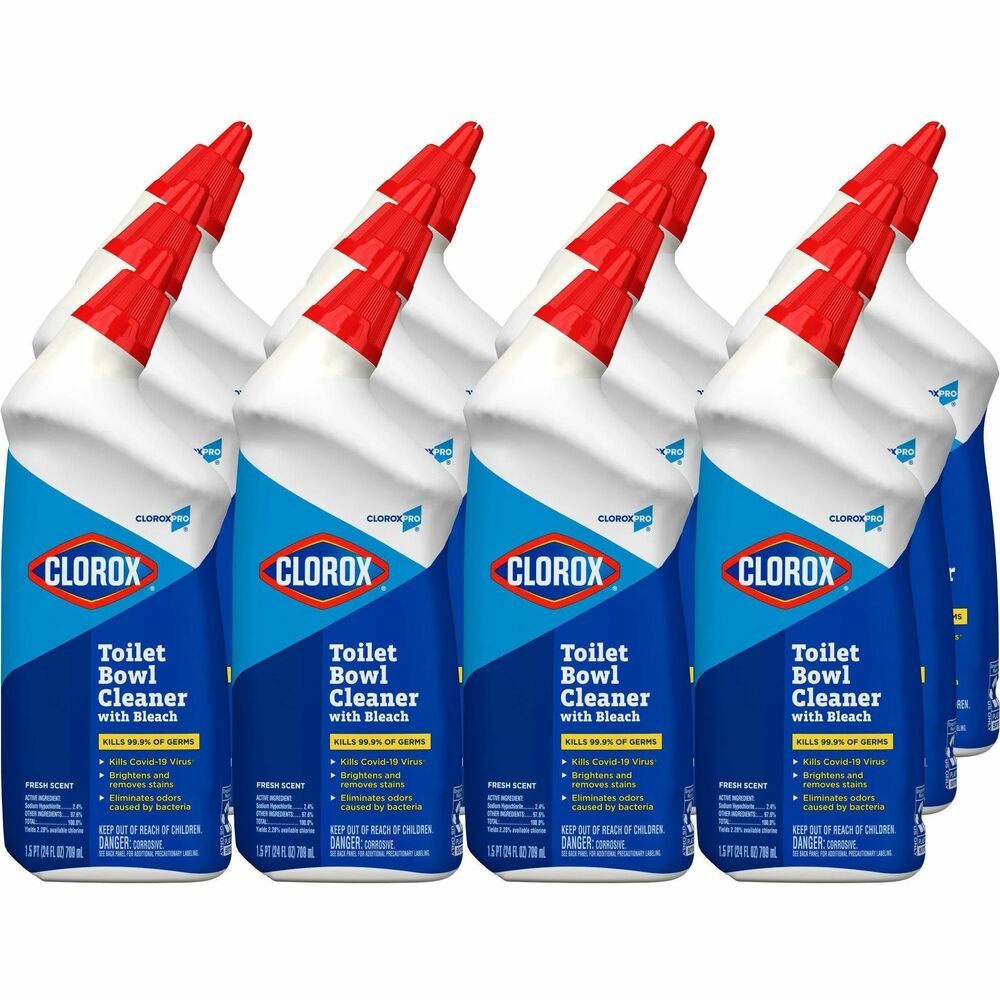 Image of Clorox Company ToiletBowlCleaner,w/Bleach,24oz,12/CT,30CT/BD,Fresh Scent