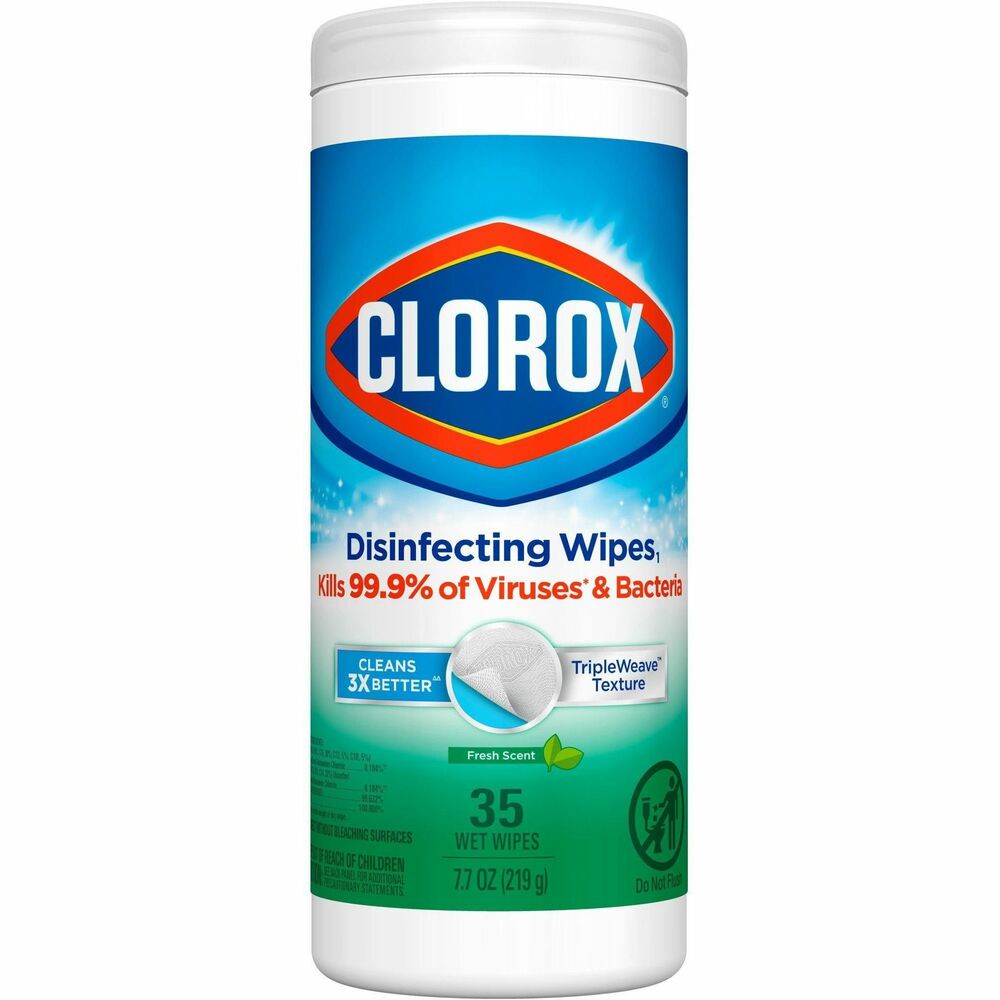 Image of Clorox Company Disinfecting Wipes,Fresh Scent,35 Wipes/Canister,840/PL,WE