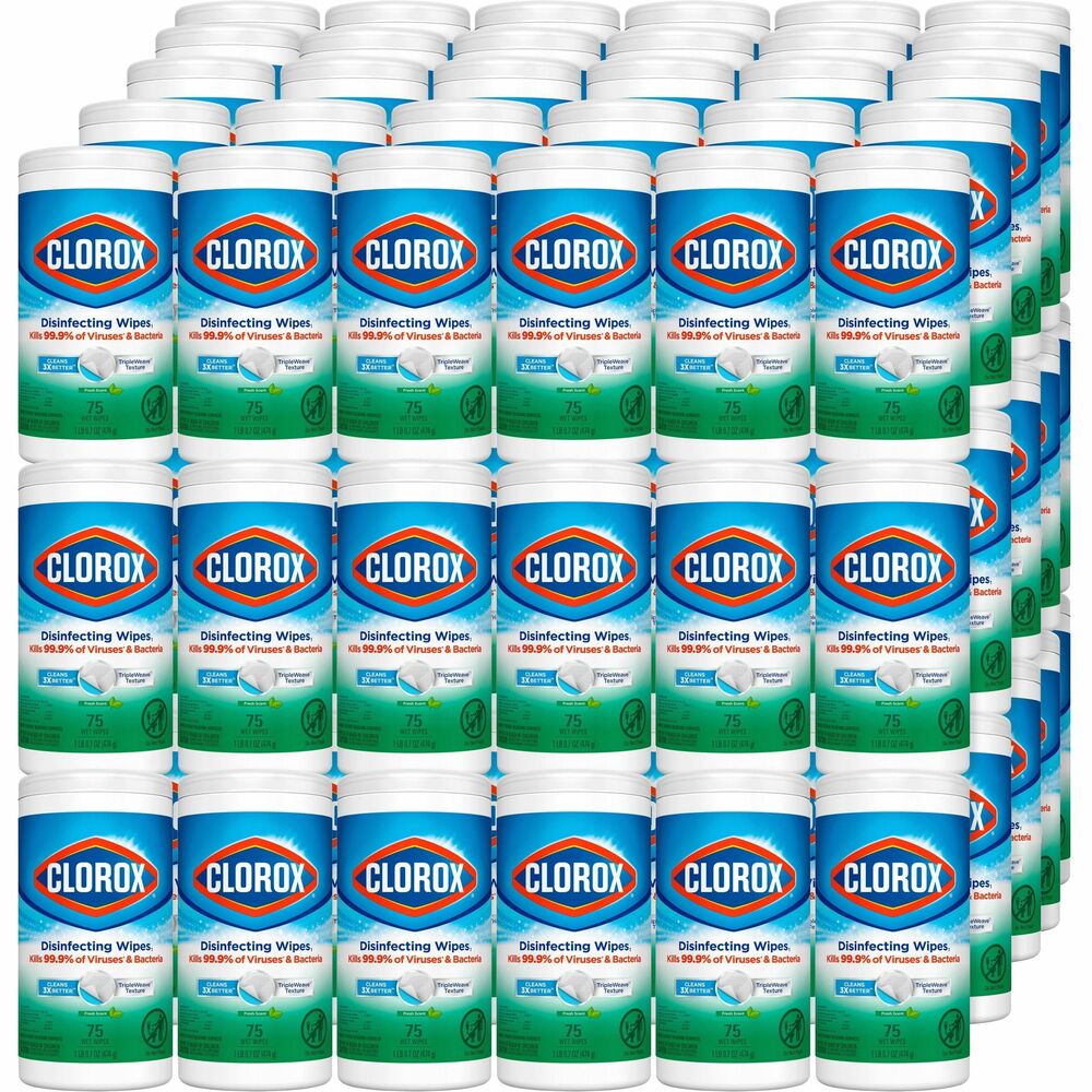 Image of Clorox Company Disinfecting Wipes, Fresh Scent,75/Canister,6/CT,40CT/BD, WE