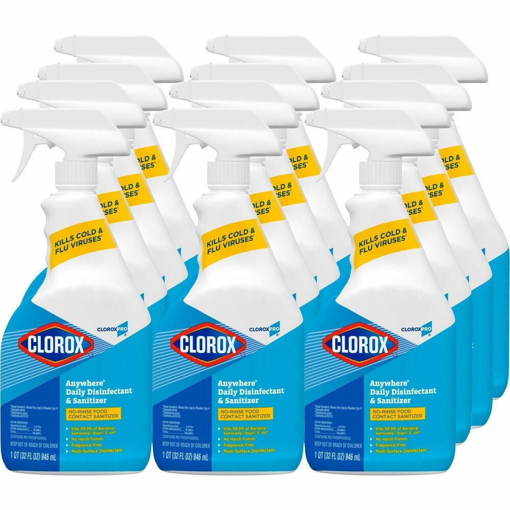 Image of Clorox Company Sanitizing/CleanerSpray,f/HardSurfaces,32oz, 12/CT,18CT/BD