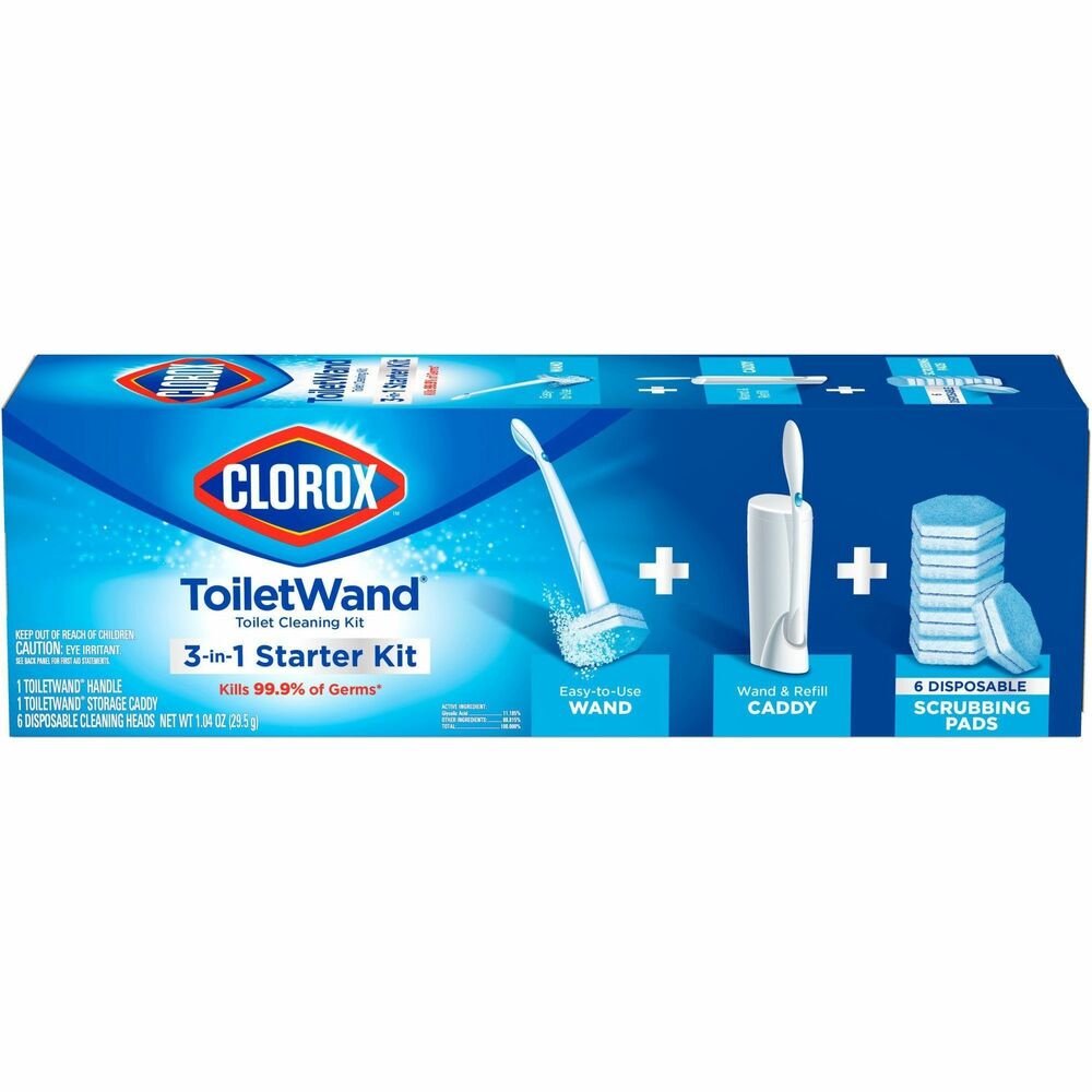 Image of Clorox Company ToiletWandStarterKit,6 DisposableHeads,6KT/CT,18CT/BD,BE/WE