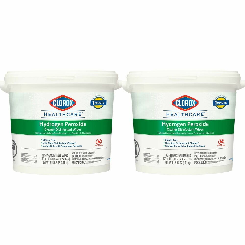 Image of Clorox Company Disinfecting Wipes, w/Hydrogen Peroxide, 185 Wipes, 2/CT, WE