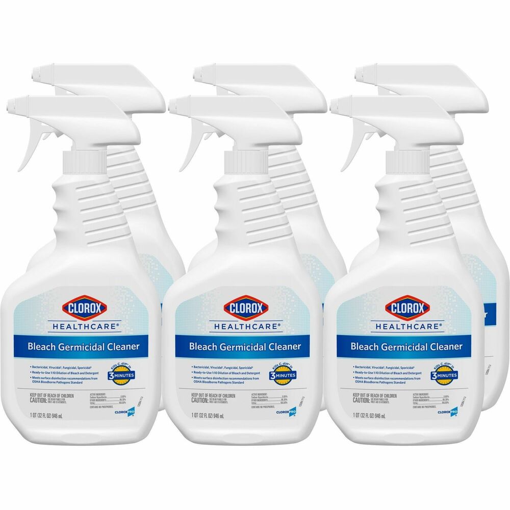Image of Clorox Company Disinfectant Spray w/Bleach, Spray Bottle, 32 oz, 180/BD