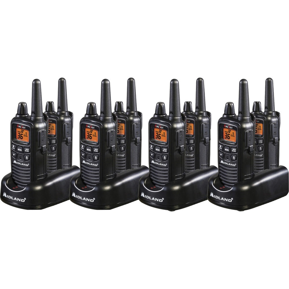 Image of Midland Radio Corp Business Radio Bundle, 6-1/10"x1-3/10"x2-1/5", 8/BX, Black