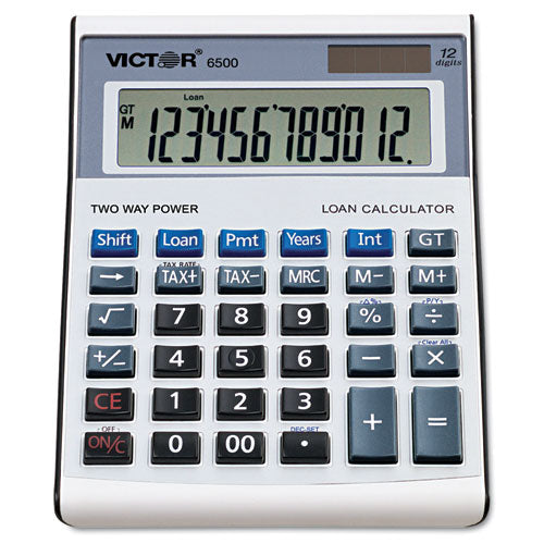 Image of Victor® 6500 Executive Desktop Loan Calculator, 12-Digit Lcd
