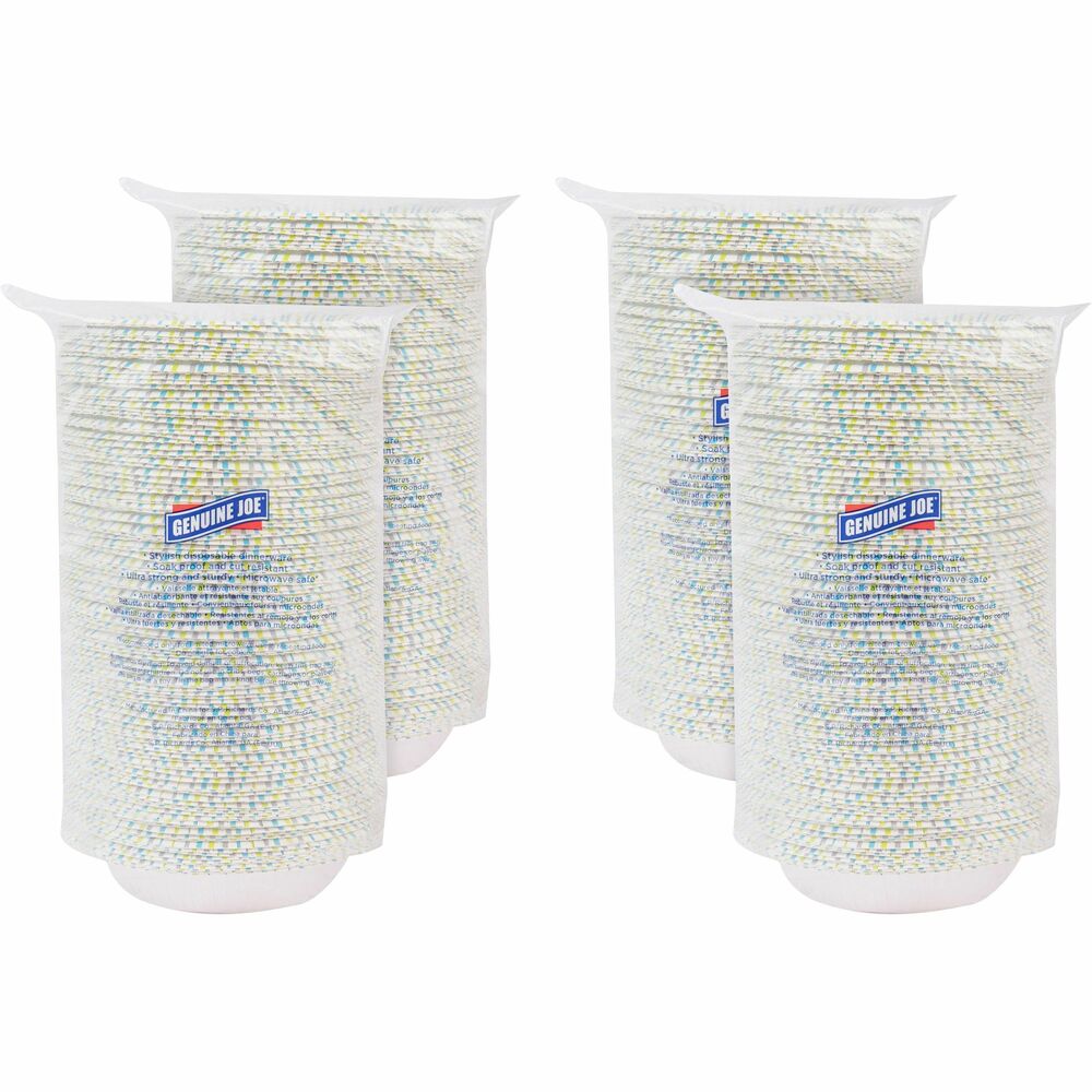 Image of Genuine Joe Paper Bowls, 12 oz.,125/PK, 4PK/CT, MI