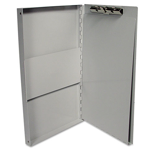 Image of Universal® Deluxe Aluminum Document Box, 0.4" Clip Capacity, Holds 8.5 x 11 Sheets, Aluminum