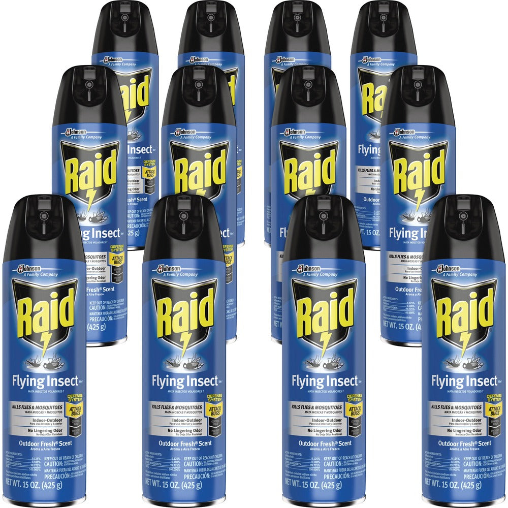 Image of S.C. JOHNSON & SON, INC Insecticide,f/Flying Insect Spray,15oz,12/CT,Outdoor Fresh