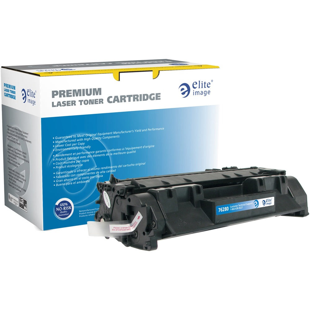 Image of Elite Image Toner Cartridge, Remanuf/ HP CE505A, 5000 Yield, BK