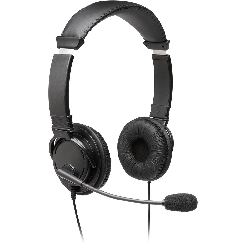 Image of Kensington Headphones, w/ Mic, Hi-Fi, 7-9/10"Wx11-1/5"Lx2-4/5"H, BK