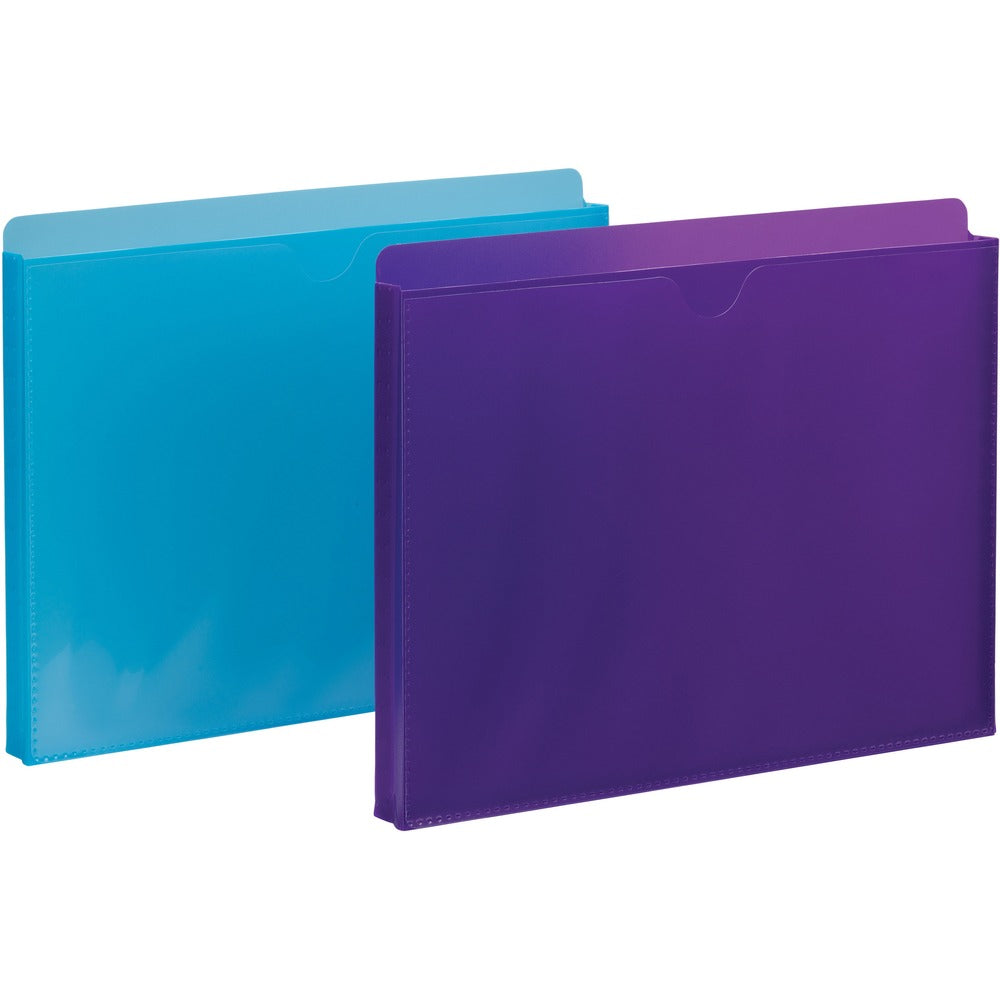 Image of Smead File Jackets,w/Sleeve,1" Exp,Poly,11-3/4"x9-1/2",2/PK,AST