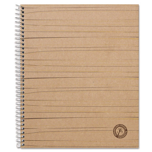 Image of Universal® Deluxe Sugarcane Based Notebooks, 1-Subject, Medium/College Rule, Brown Kraft Cover, (100) 11 x 8.5 Sheets