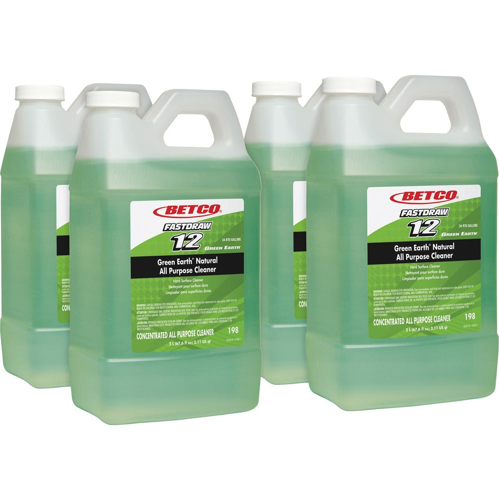 Image of Betco Corporation All-purpose Cleaner, Conc, Bio-based, 2 Liter, 4/CT, Green