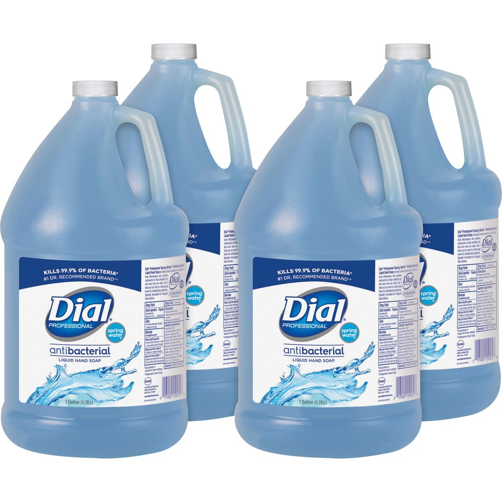 Image of Dial Corporation Hand Soap Refill, Liquid, Antibacterial, 128 oz, 4/CT, Blue
