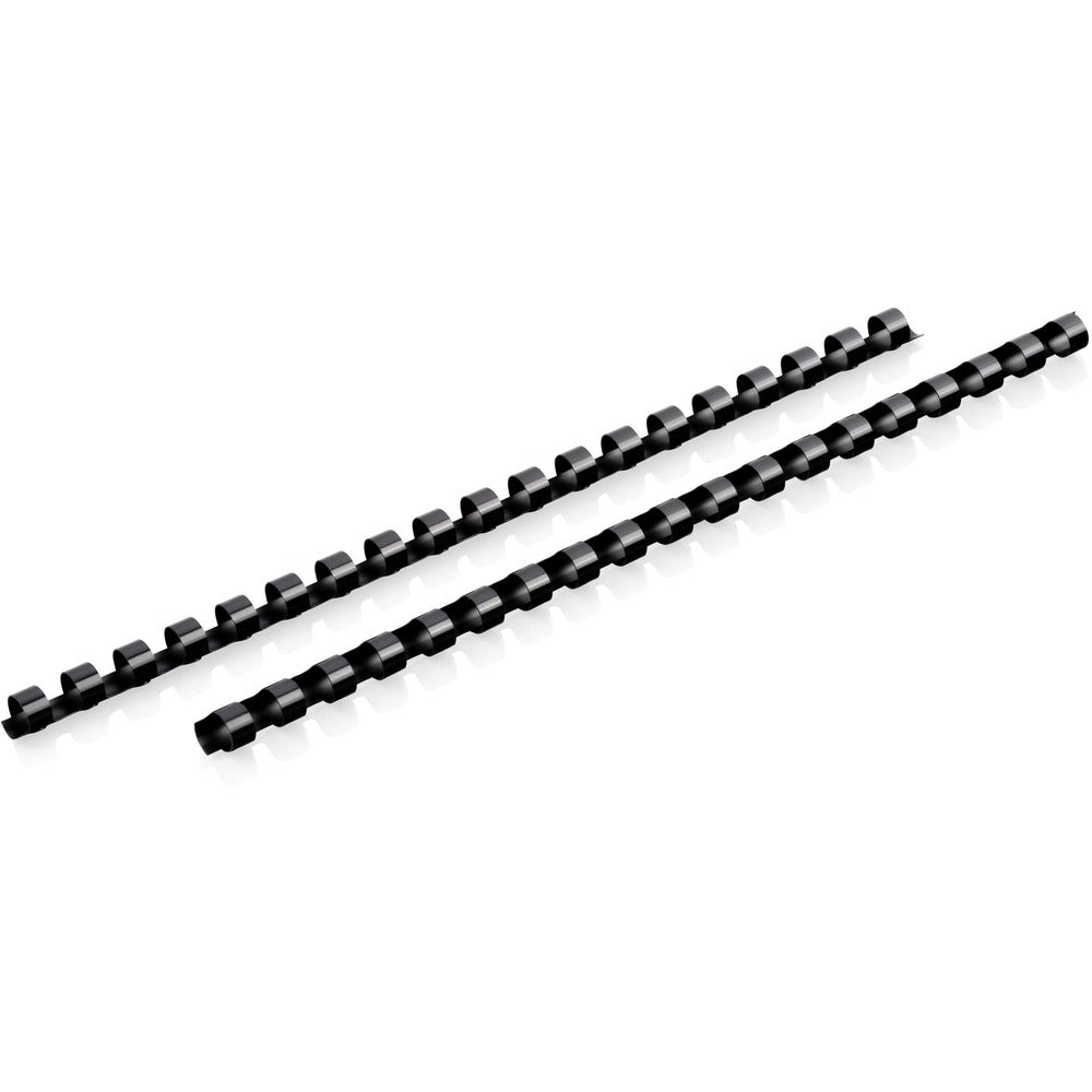 Image of Mead Binding Spines, 19-Hole, 55-Sheet Capacity, 3/8", 125/BX, BK