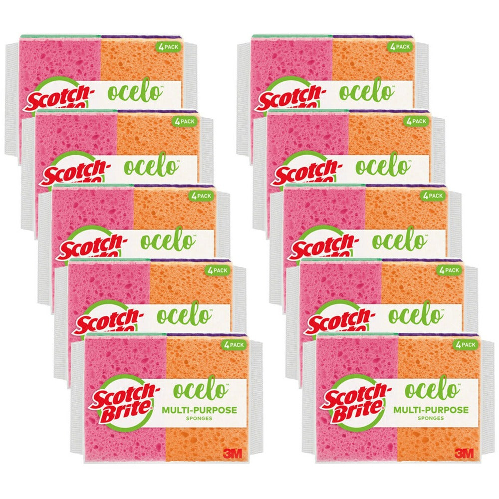 Image of 3M Sponges, Antimicrobial, 4-5/8"x5-3/4", 40/CT, Assorted