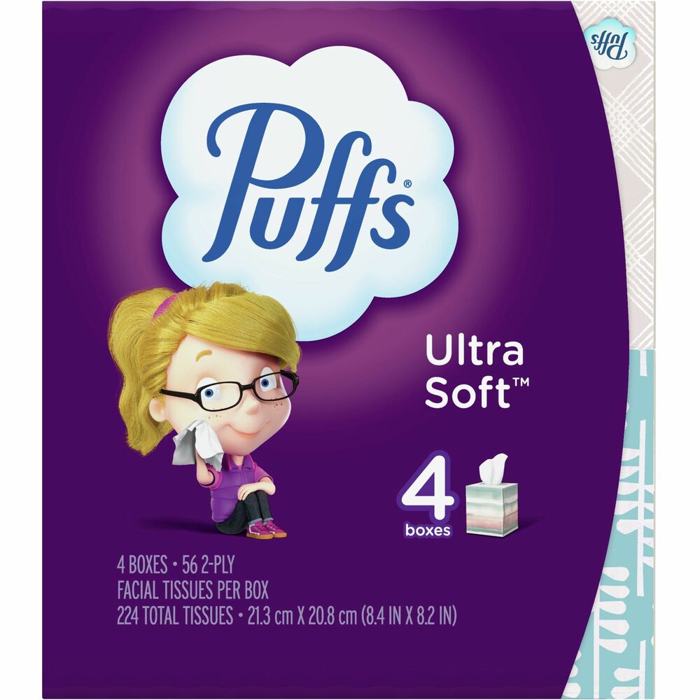 Image of Procter & Gamble Commercial Facial Tissue, 2-Ply, 56/Cube Box, 24 BX/CT, White