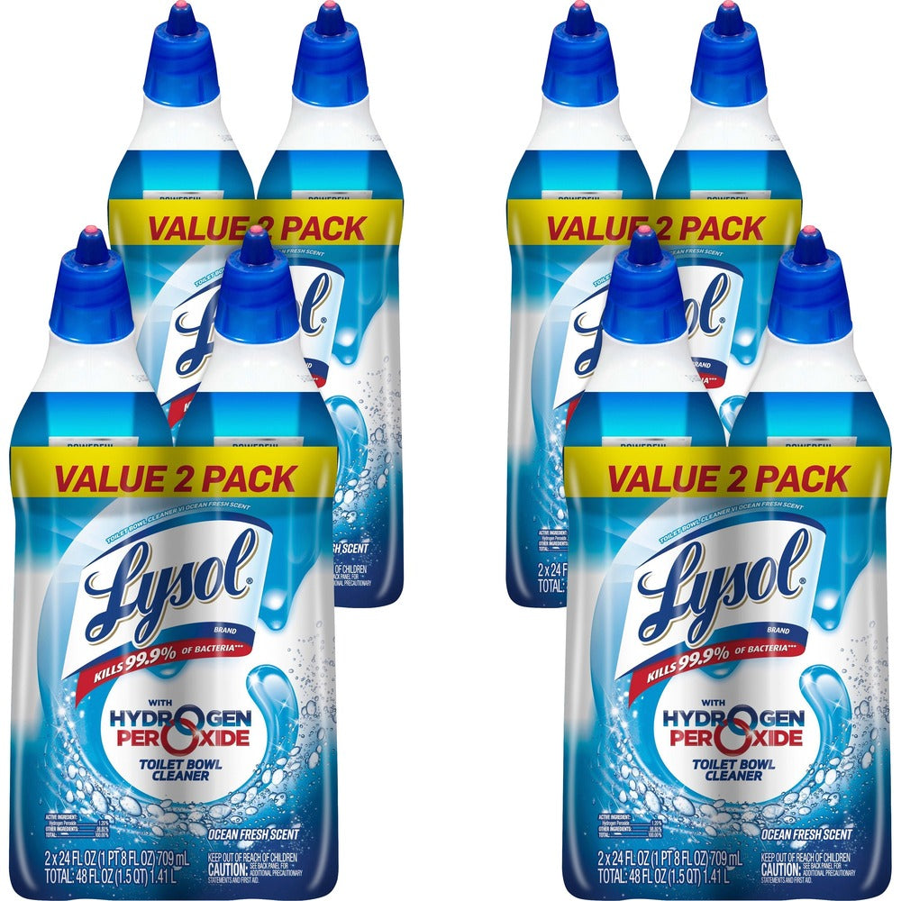 Image of Reckitt Benckiser Toilet Bowl Cleaner, No Bleach, 24 oz, 2/PK, 4PK/CT, Blue