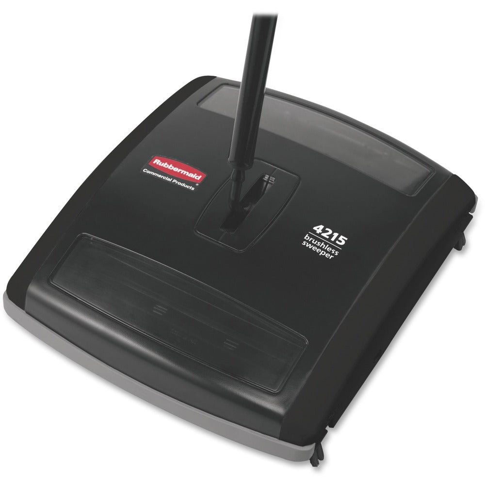 Image of Rubbermaid Commercial Products Mechanical Sweeper, Brushless, 7-1/2" Path, 4/CT, Black