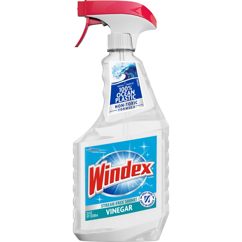 Image of S.C. JOHNSON & SON, INC Multi-Surface Cleaner, Windex, Vinegar, 23oz, 8/CT, Clear