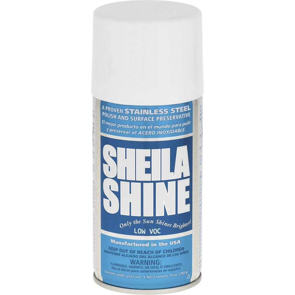 Image of Sheila Shine Inc. Stainless Steel Polish Spray, Low-VOC, 10 oz, 12/CT