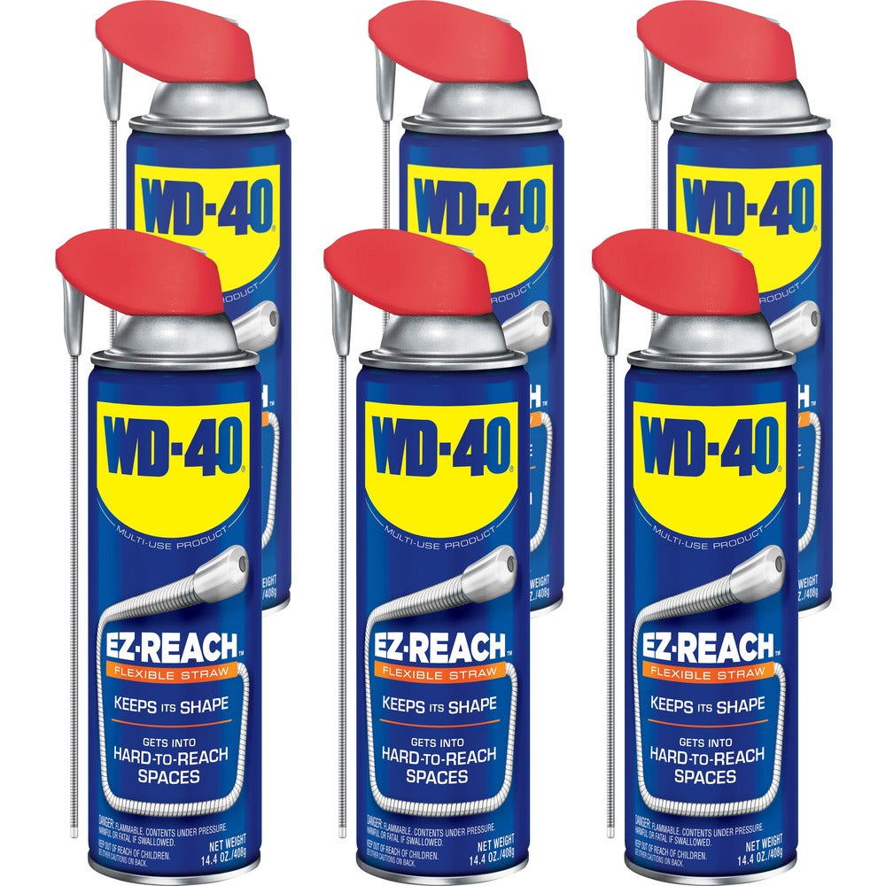 Image of WD-40 Company Lubricant, EZ-Reach, 14.4 oz, 6/CT, Blue