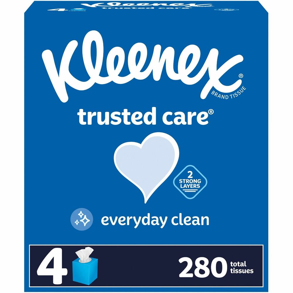 Image of Kimberly-Clark Professional Facial Tissues,2-ply,8-1/5"x8-2/5",70Sht/BX,48/CT,WE