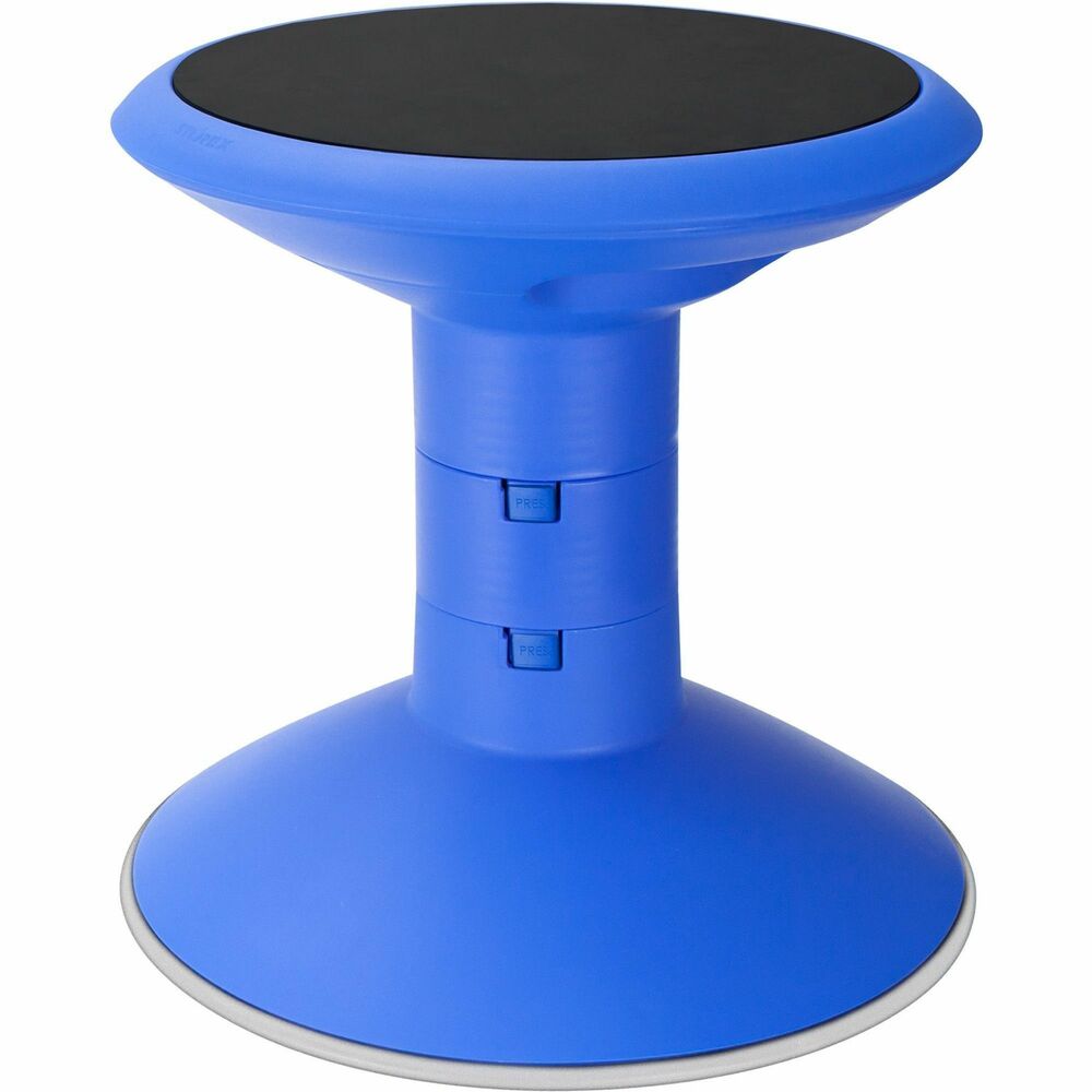 Image of Storex Industries Corporation Stool, Active Seating, Wiggle, 13"Dia x 12"-18"H, Blue
