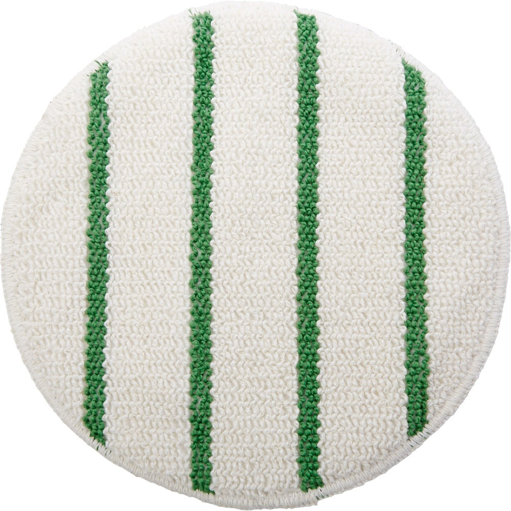 Image of Rubbermaid Commercial Products Carpet Bonnet, w/Scrub Stripes, Low Profile, 19"Dia, WE/GN