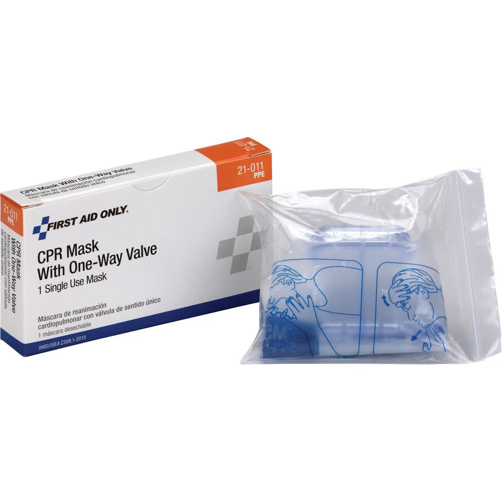 Image of First Aid Only, Inc CPR Mask, 1-Way Valve, 3/5"Wx4"Lx2-1/10"H, White